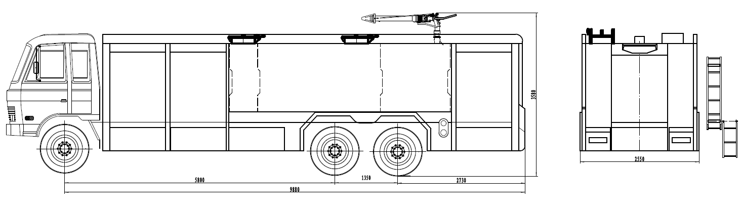 Isuzu 6x4 14000L foam pumper fire engine