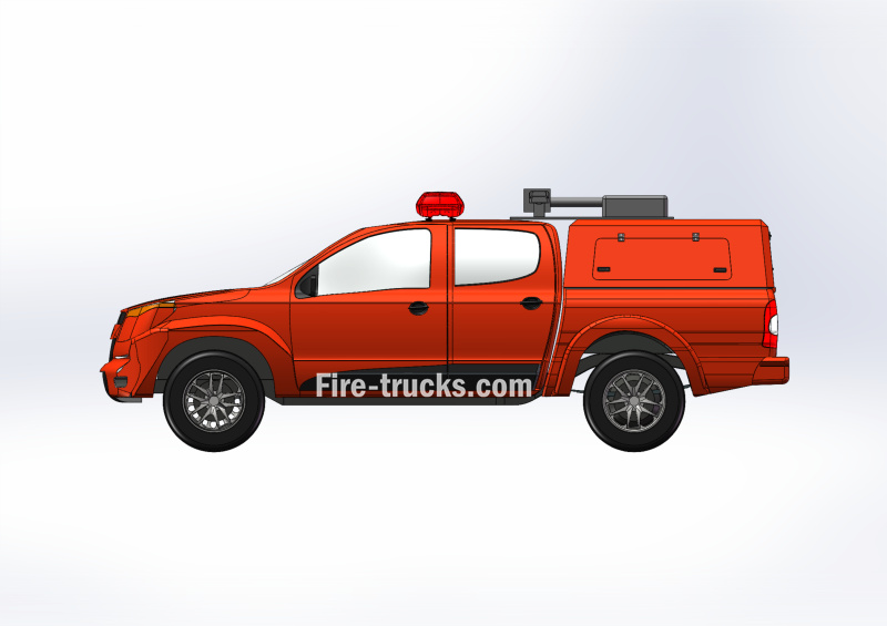 technical drawing for Donfeng nissan Light Rescue Truck pickup