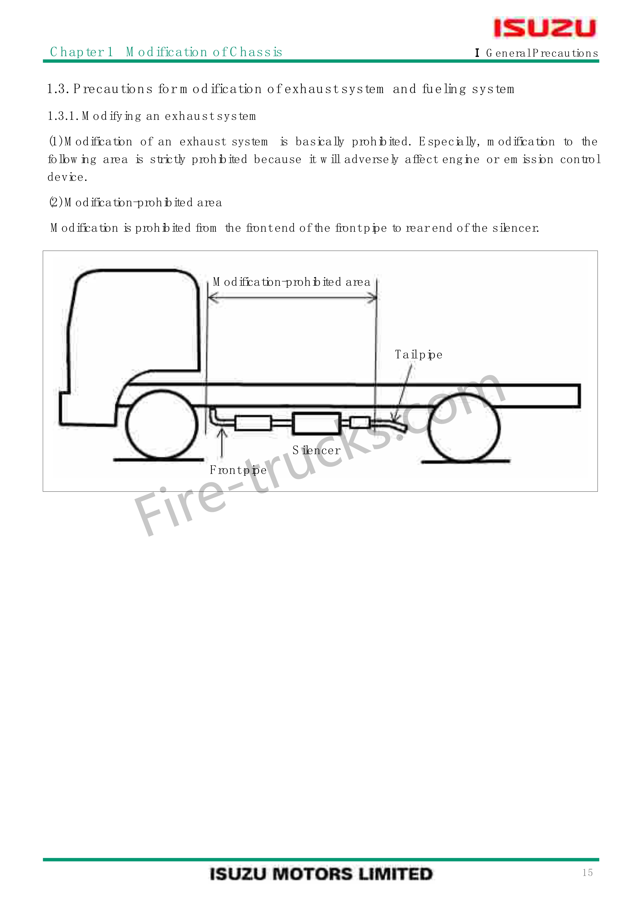 Isuzu Fire Truck Chassis & Body Assembly Manual Isuzu Fire Truck Chassis & Body Assembly Manual