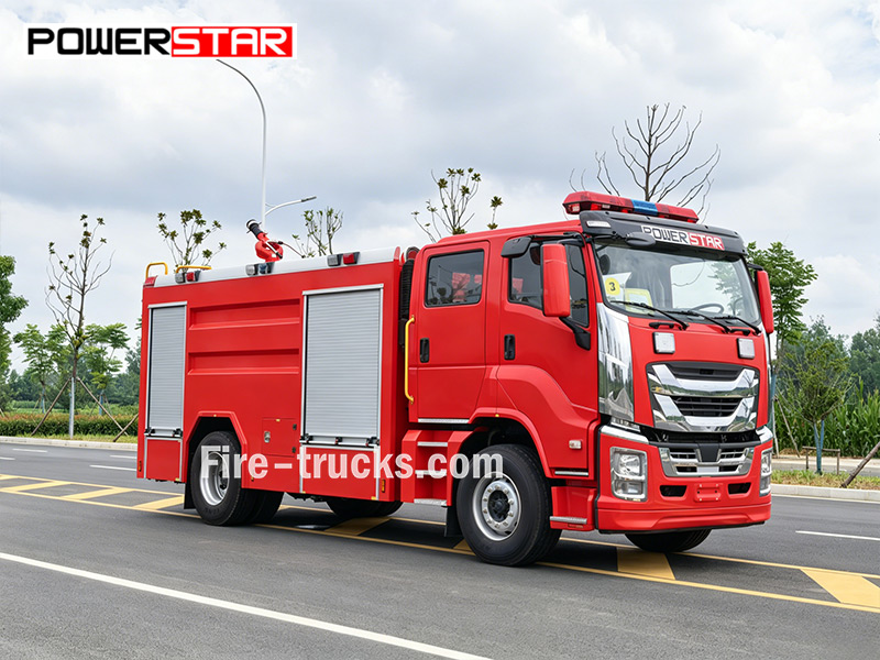 Powerstar Isuzu 4X2 8000L Wildland Foam Fire Truck for Steppe Fire Protection Dubai