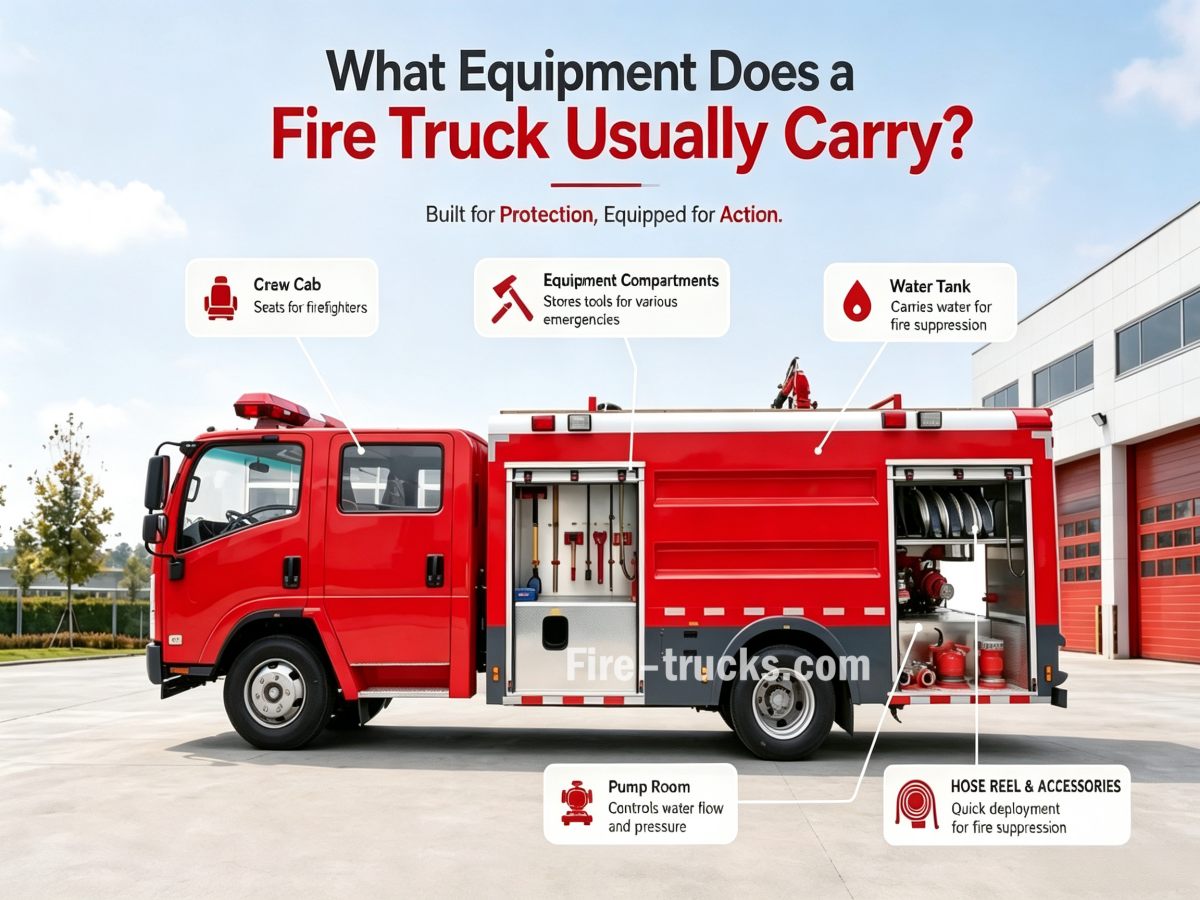 What Equipment Does a Fire Truck Usually Carry
