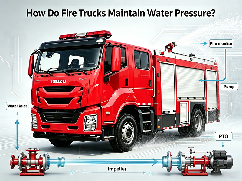 ¿Cómo mantienen la presión del agua los camiones de bomberos?