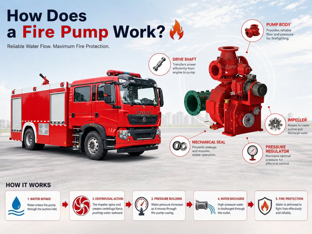 ¿Cómo funciona una bomba contra incendios? Explicación del principio de funcionamiento de la bomba de un camión de bomberos