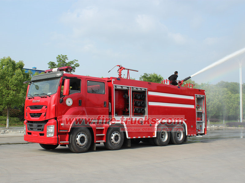 La estructura y funciones de cada parte de un camión de bomberos de pólvora ISUZU