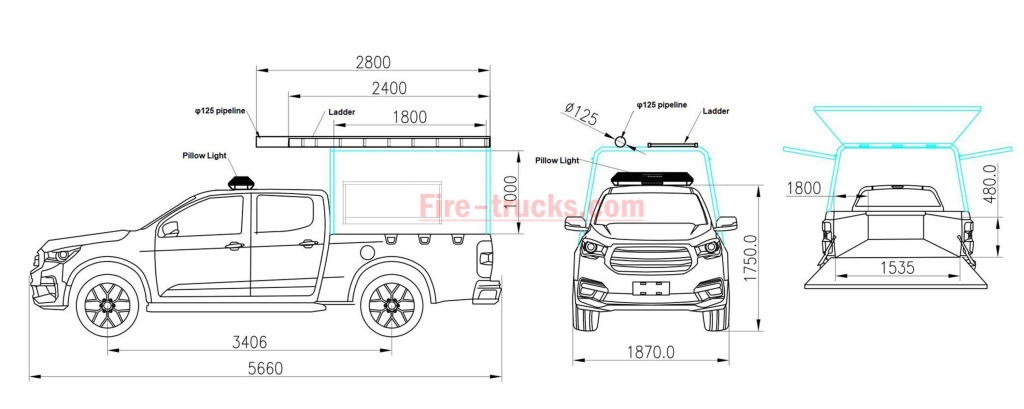 Moldova Emergency Isuzu fire service pickup drawing share